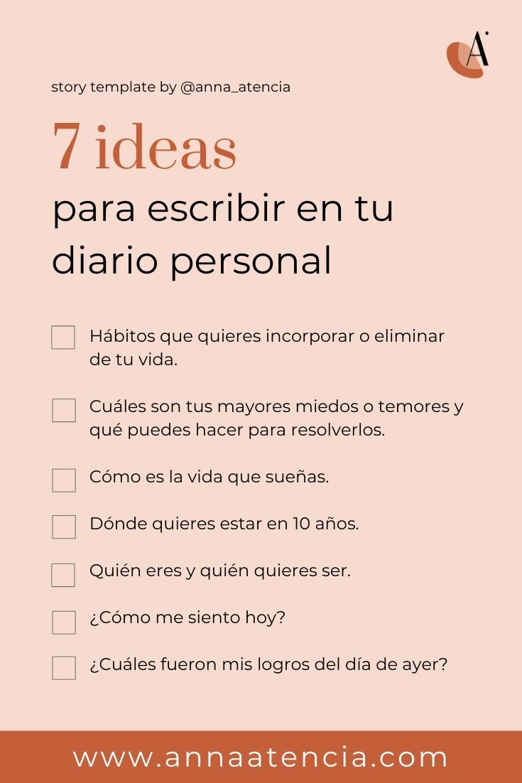 7 ideas para escribir en tu diario personal