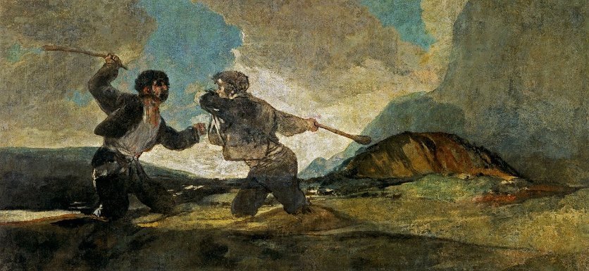 francisco de goya duelo a garrotazos totenart 2