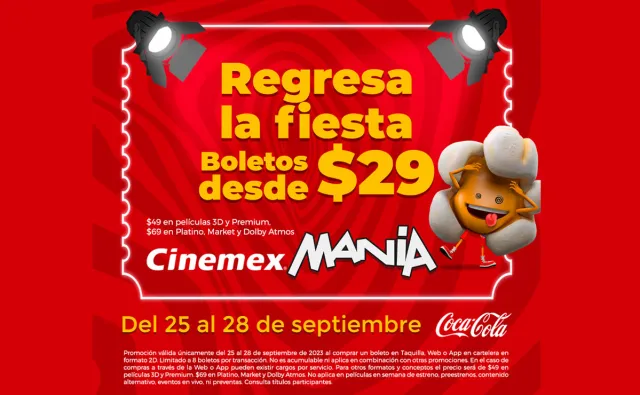 boletos del cine 29 pesos cinemex 130292