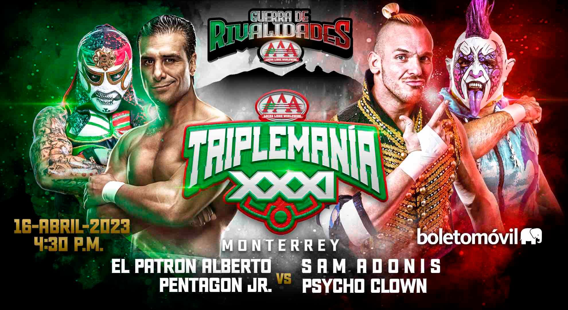 Durante la más reciente conferencia de Prensa, la empresa Lucha Libre AAA anunció su cartel oficial de Triplemanía XXI Monterrey, lo que será el primer magno evento de la "Tres veces estelar" en el presente año 2023.