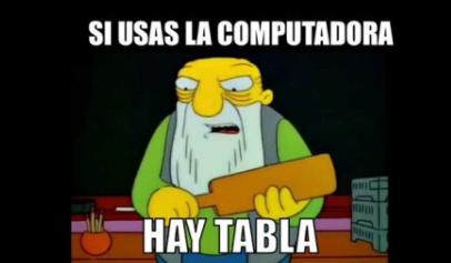 SI USAS COMPU HAY TABLA