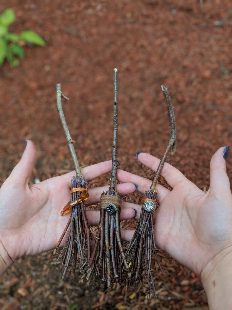 Witchy Broomstick Halloween Decorations